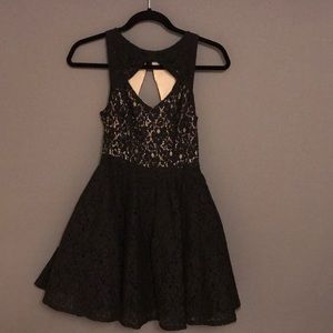 Material girl black lace dress size medium